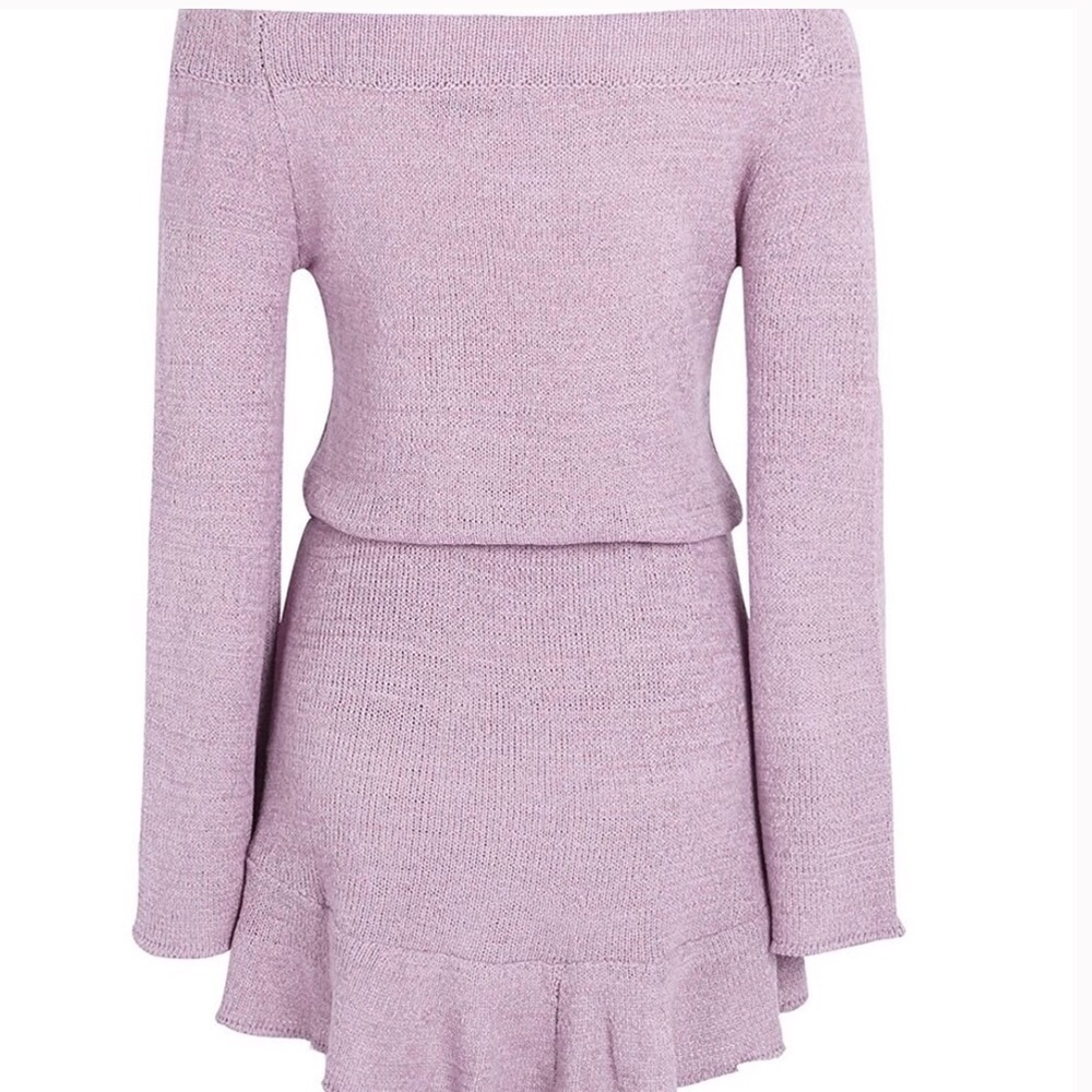 Off-Shoulder Sweater Dress/Tunic - Picture 5 of 6